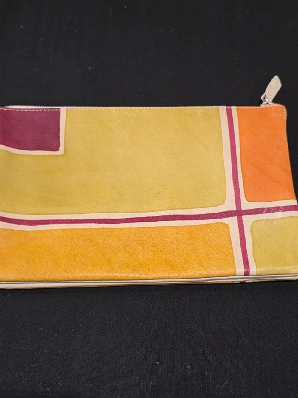 Hand-Painted Italian Leather Sachet Pouch ASTORE Acquerello Venzia Bag Purse